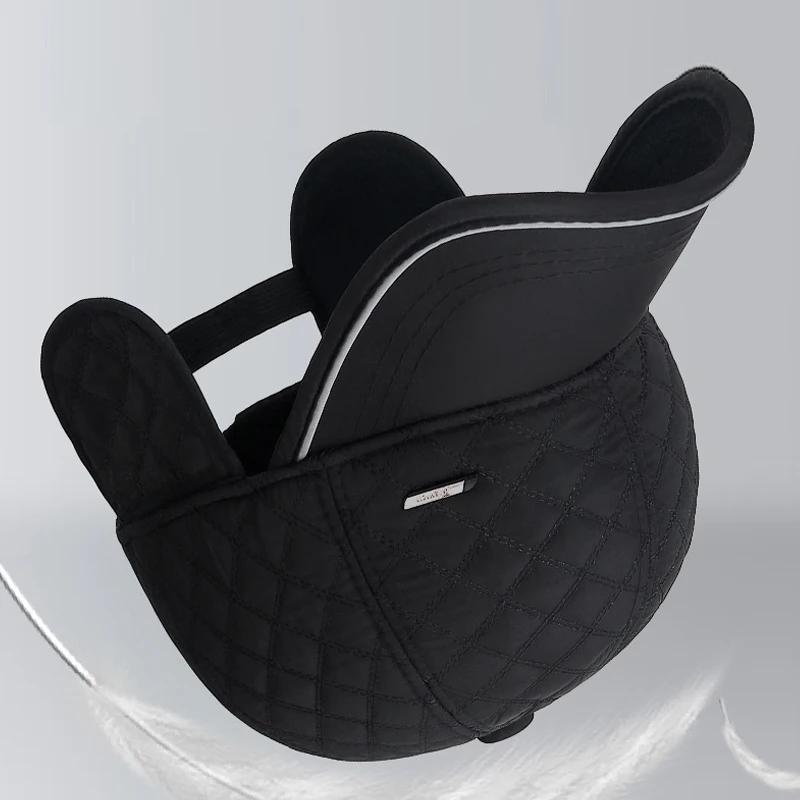 Winter New Outdoor Hat All-Match Duckbill Cap Middle-Aged And Elderly Father Plus Velvet Thick Ear Protection Warm Baseball Cap