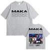 Rapper Maka Double Sided Print T-shirt Aura Tour Men Women Hip Hop Fashion Pop Music T Shirts Male Casual Black Vintage T Shirt