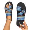 New Women's Casual Stylish Large Size Flat Sandals, New Women's Fashionable Casual Flat Slippers