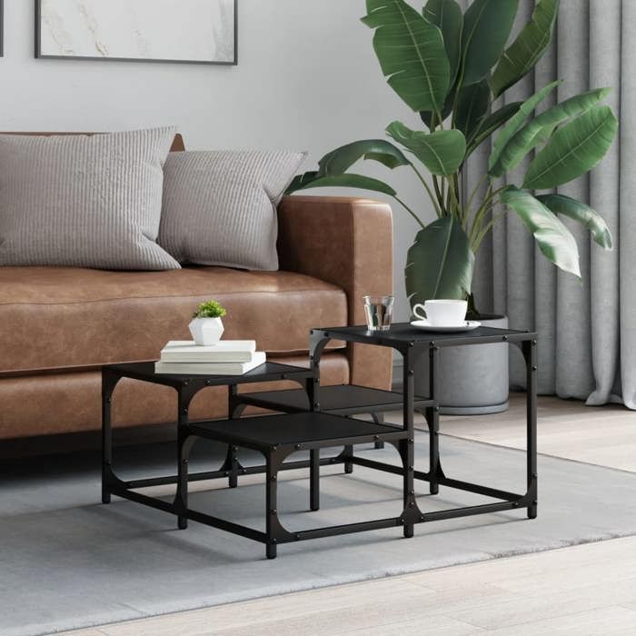 VidaXL Coffee Table Black 68x68x40 Cm Engineered Wood 837747