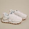 2025 Spring Women's Breathable White Korean Style Sneakers - Thick Sole Versatile Sports Casual Running Shoes