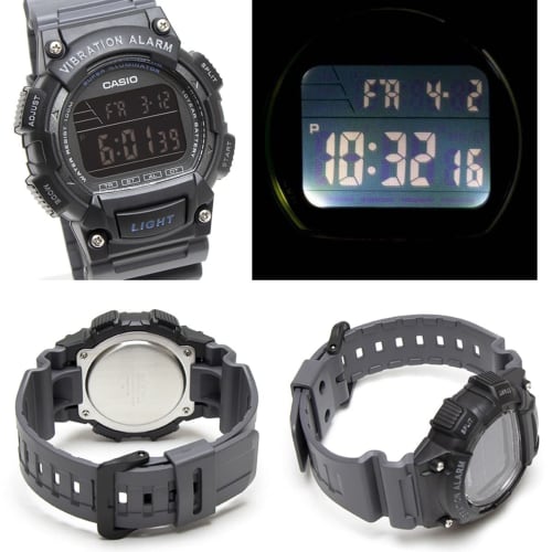 Digitální hodinky Casio Vibration Alarm CASIO W736H-1A Hodinky pro děti, studenty základních škol, studenty středních škol, pánské, lehké stopwat