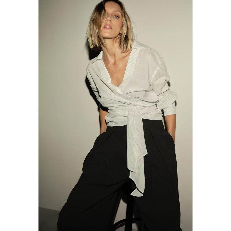 Za Autumn New Women Clothes 2025 Western Style Fashion Loose Casual Pleated Pleated Trousers 8219100