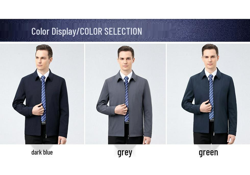 High-end Men's Lapel Jacket - 2024 Spring/Autumn Loose Fit Plus Size for Middle-aged & Elderly