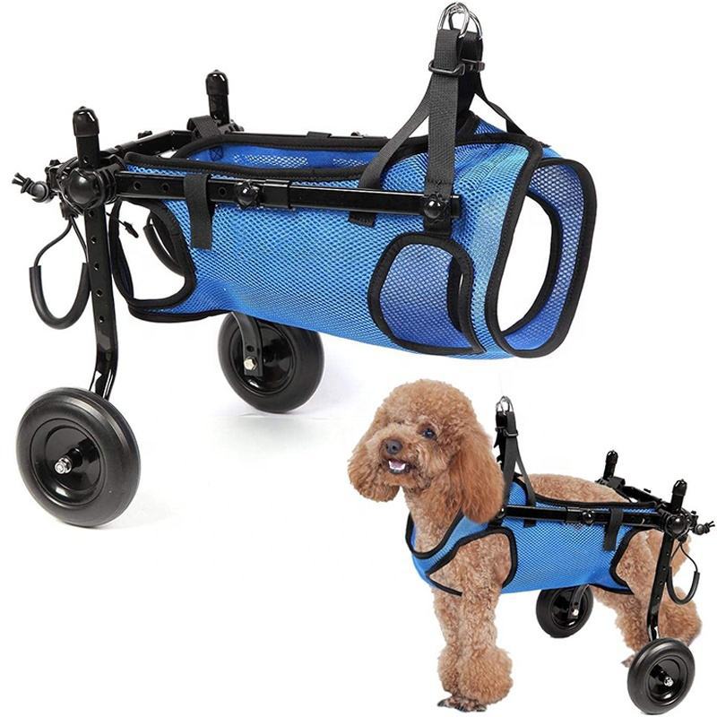 Adjustable Dog Wheelchair for Protecting Injured Pets Disability Mobility Scooter Walker Cart for Small Dogs Back Legs
