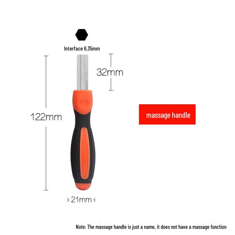 Hex Shank Air Screwdriver with Quick Ratchet Handle, Strong Magnetic Self-Locking Bit Holder, and Extension Rod Socket.