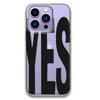 YES Personalized Art Letter Matte Semi Transparent Phone Case For iPhone 16 15 14 13 12 11 Pro XS Max XR 7 Plus Y2K Cover Funda