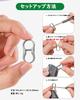 [FEGVE] Titanium Keychain Ring Mini Clip-on Keyring Screw-in Lock Narrow
