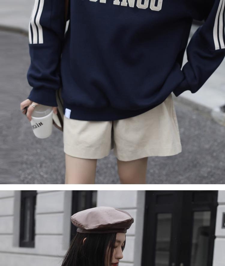 Women's Oversized American Retro Pullover - Trendy Heavyweight Sweatshirt for Spring & Autumn