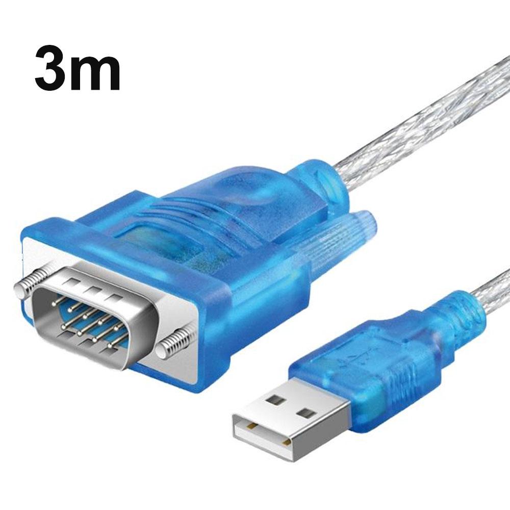 10pcs USB 2.0 to RS232 DB9 9Pin Male & Female Separate Serial Converter Cable COM Port Cord For Windows 98/2000/7/8/10 Desktop Laptop PC Computer