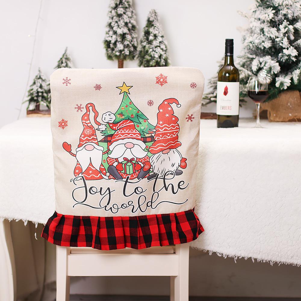 Рождественский Декор спинки стула Navidad Hat Рождественские украшения для домашнего обеденного стола Новый год 775₽