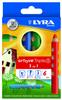 LYRA Stationery Colored Triangle Grip Watercolor Beautiful Groove Triple Set Pencils, Crayons, Pencils, Colors, One, 6-Color