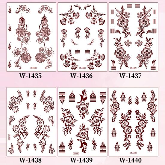 Skin-friendly Convenience Tattoo Stickers Water Transfer Paper Red / Clear / Brown 148 Mm/5.83
