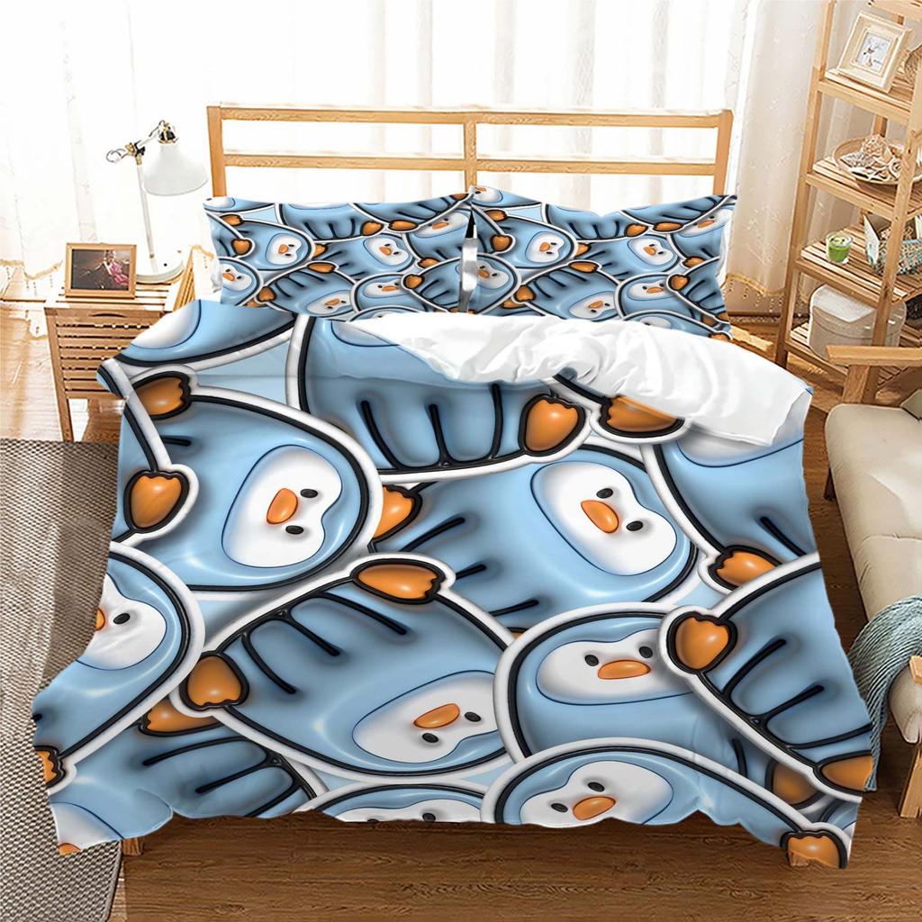 Cartoon Three-Dimensional Series Digital Printing Three-Piece Bedding Kit Bedding Kit
