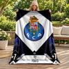 FC Porto Blanket Flannel Blanket Soft Cozy Plush Throw for Sofa Bed Lightweight Home Decoration Gifts for Christmas Various Holidays