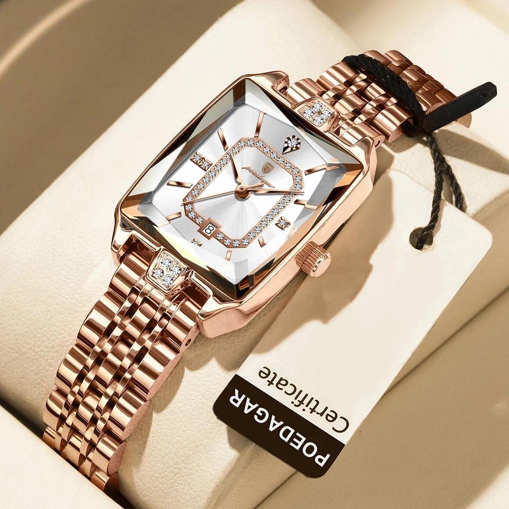 POEDAGAR High Quality Women Watch Waterproof Date Fashion Watches Luxury Stainless Steel Quartz Ladies Wristwatch