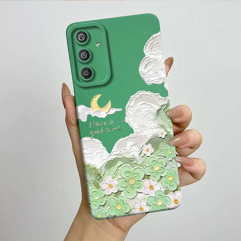 Phone Case for Samsung Galaxy M15 5G F15 5G Fashion Painted Half-wrapped Case Soft Silicon Cases E156 M156 Protection Back Cover
