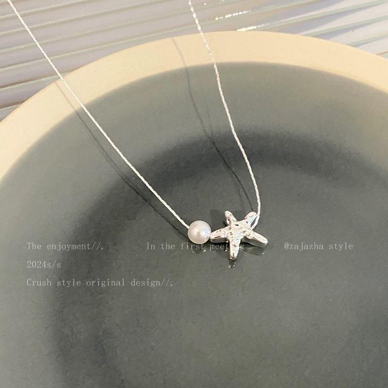 

Female Pentagram Simple Fashionable Versatile Collarbone Necklace