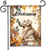 Welcome Dog Fall Yard Ag Puppy Fall Garden Ag for Outside 12x18 Inch Double Sided Yard Sign Seasonal Welcome Yard Ag F WZZ