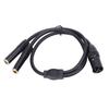 Plug and Play 3Pin XLR Male to Dual 6.35mm Female Gold Plated Stereo Converter Cable  Amplifier