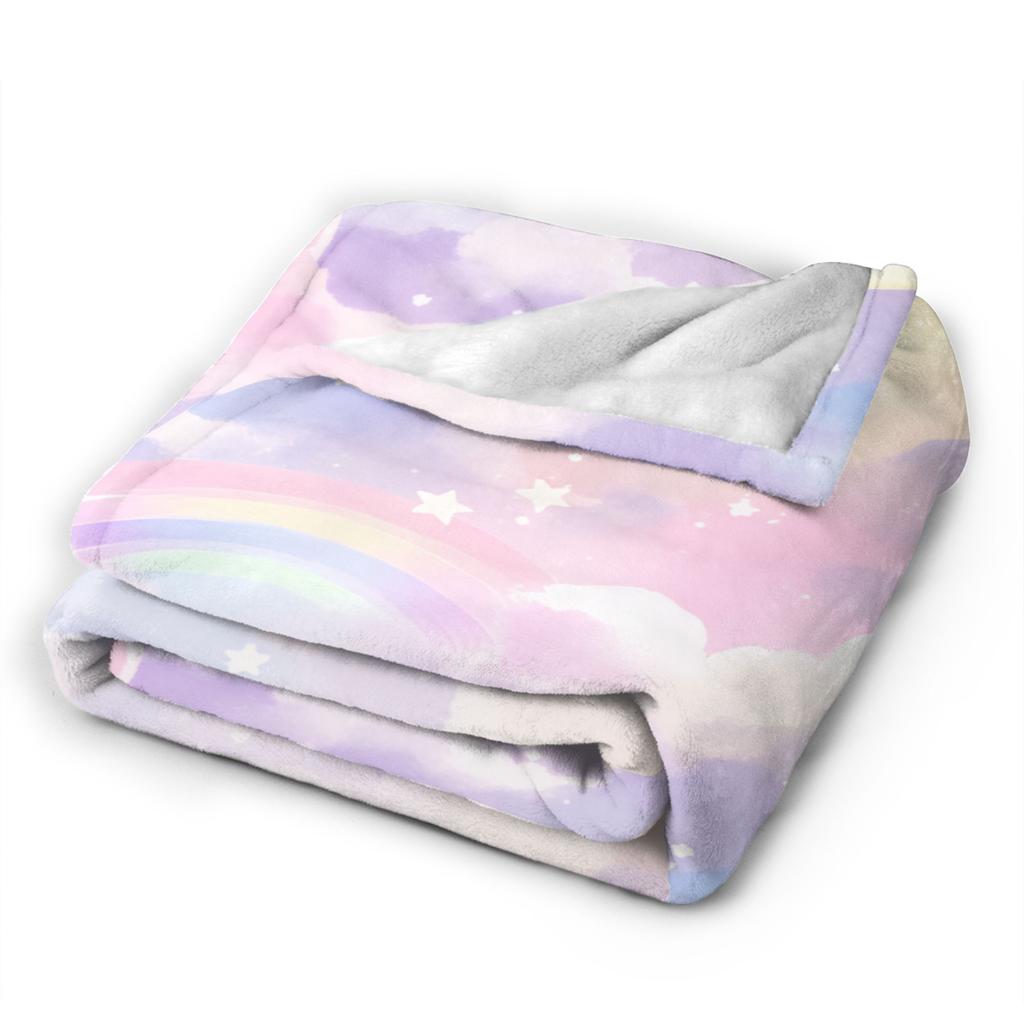 Super Soft Blanket Kids Picnic Galaxy Sunglasses Throw Blanket Flannel Bedspread For Couch Bed Graphic Sofa Bed Cover