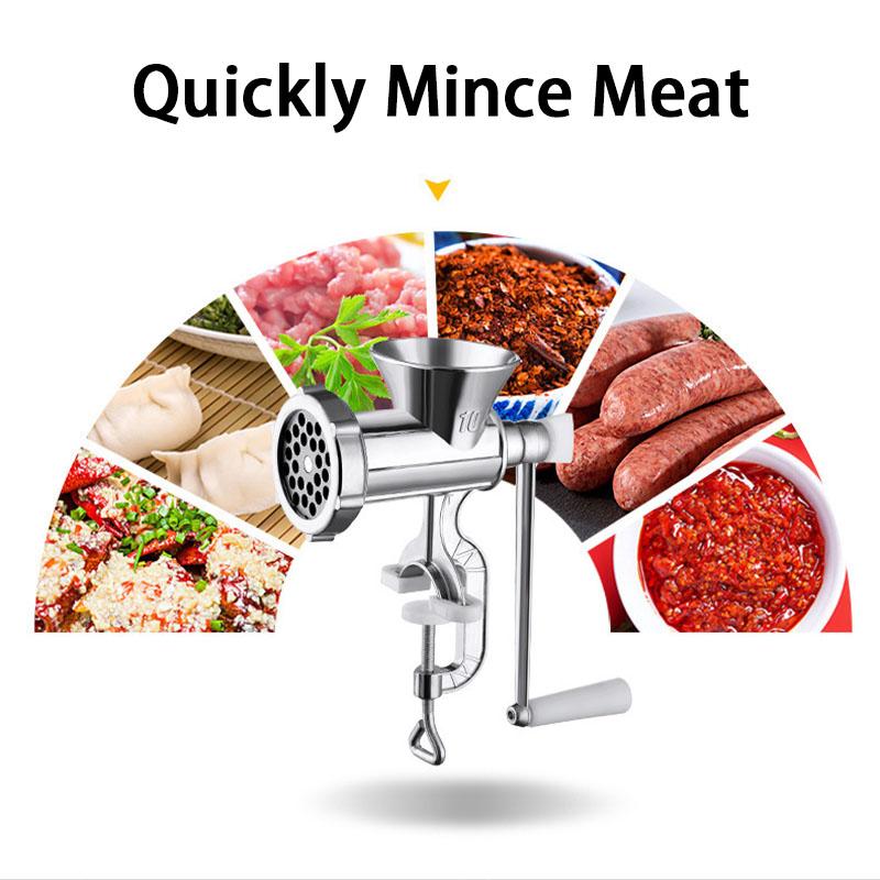 Tritacarne Manuale in Acciaio Inossidabile Tritacarne Manuale Tritacarne Manuale per Carne Macchina per Salsicce Tavolo per Uso Domestico Tritacarne per Maiale Macchina per Salsicce