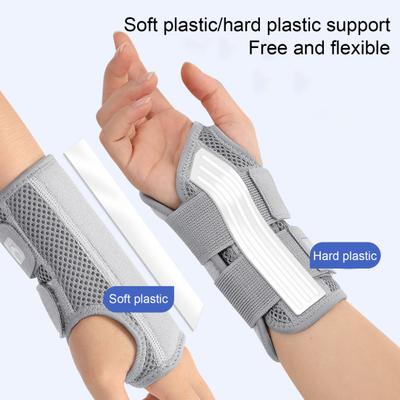 Wrist Brace Support with 2 Straps for Men Women Adjustable Wrist Splint Stabilizer for Tendinitis Arthritis Carpal Tunnel Pain Relief