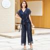 Jianhu Mid-Aged Women's Summer Elegant Top & Long Skirt Set