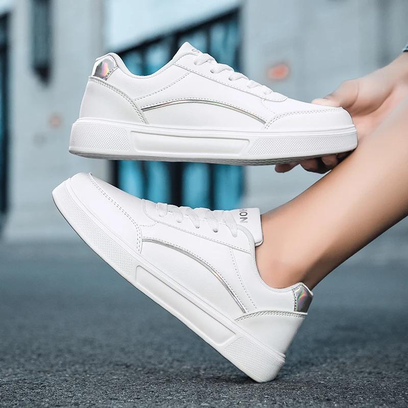 Leather Women Shoes Sneakers Trend Casual Shoe Italian Breathable Leisure  Sneakers Non-slip Footwear Women Vulcanized Shoes