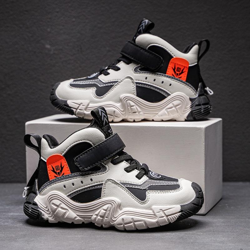 Детская спортивная обувь осень и зима новые кашемировые теплые хлопковые туфли — фото 5