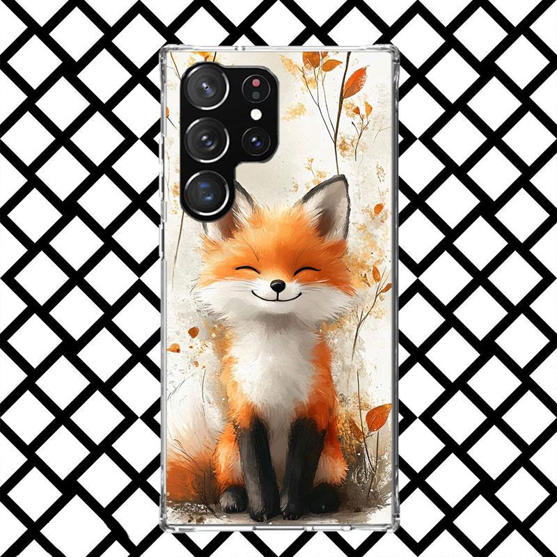Animal Fox Phone Case for Samsung Galaxy S26 S25 Edge S24 S23 Ultra S22 Plus S21 FE S20 + Soft Cover Print Fundas Galaxy S25 S24