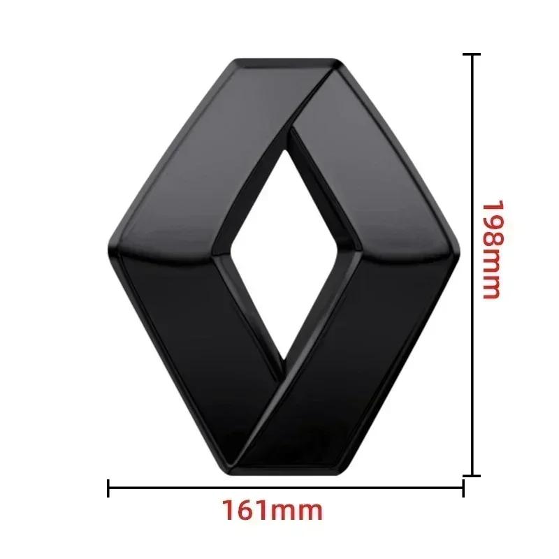 PZJG6 ABS For Renault Megane 2 3 Clio Duster Captur Logan Koleos Auto Accessories Car Front Hood Emblem Sticker Rear Trunk Badge Decal