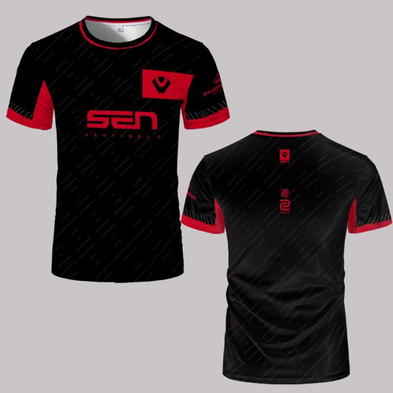 Sentinels Esports Club Uniforms SEN Pro Jersey Professional Players Training Uniform Fans Custom Tops Men's Oversized T-shirts