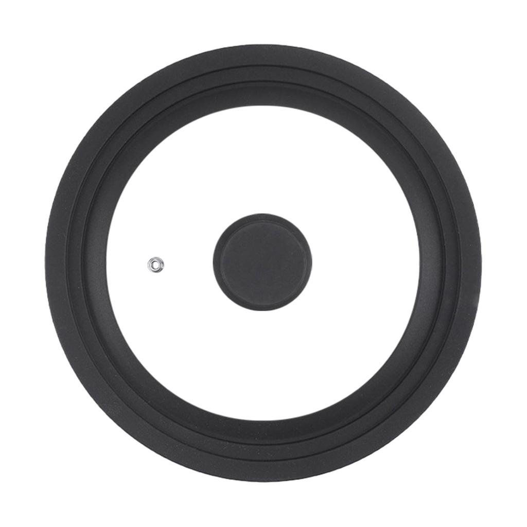 Glass Top Cover Cookware Parts Kitchen Acceesories Cover Lids Silicone Rim Universal Lid Pot Lid for Frying Pan Skillets Wok