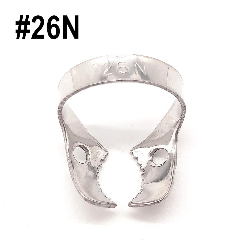 

1 шт. самые популярные резиновые зажимы для реставрации зубов с пилообразным резиновым барьерным зажимом, материал из нержавеющей стали 1 pc NO.26N saw