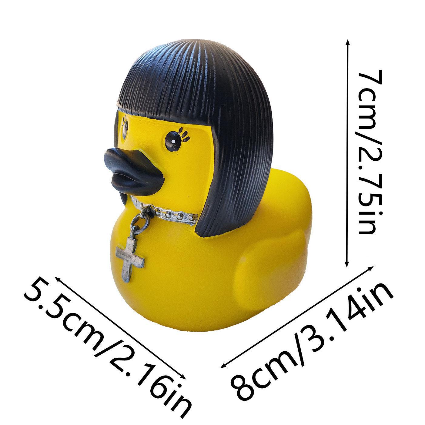 

Набор фигурок уток из смолы Duckieville Punk Rock goth girl