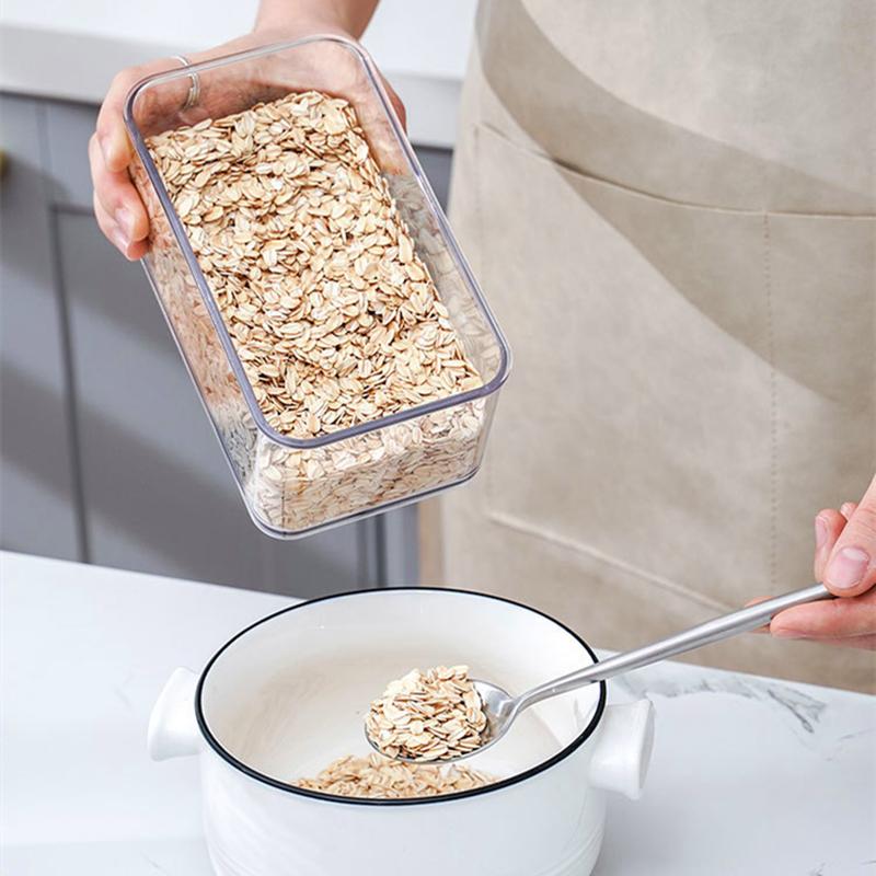 0,9 l/2,4 l/3,4 l Aufbewahrungsbox aus Kunststoff Transparent Lebensmittelbehälter Gläser für lose Cerealien Zuckerbehälter Küchenorganizer Zubehör