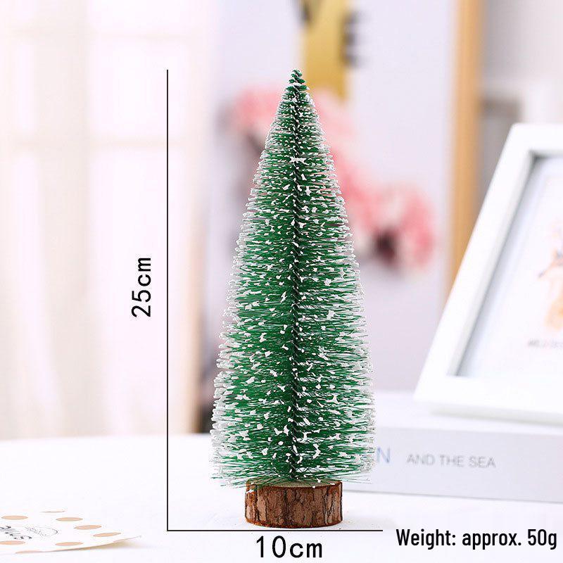 Mini Pine Needle Christmas Tree Decor for Tabletop or Window Display