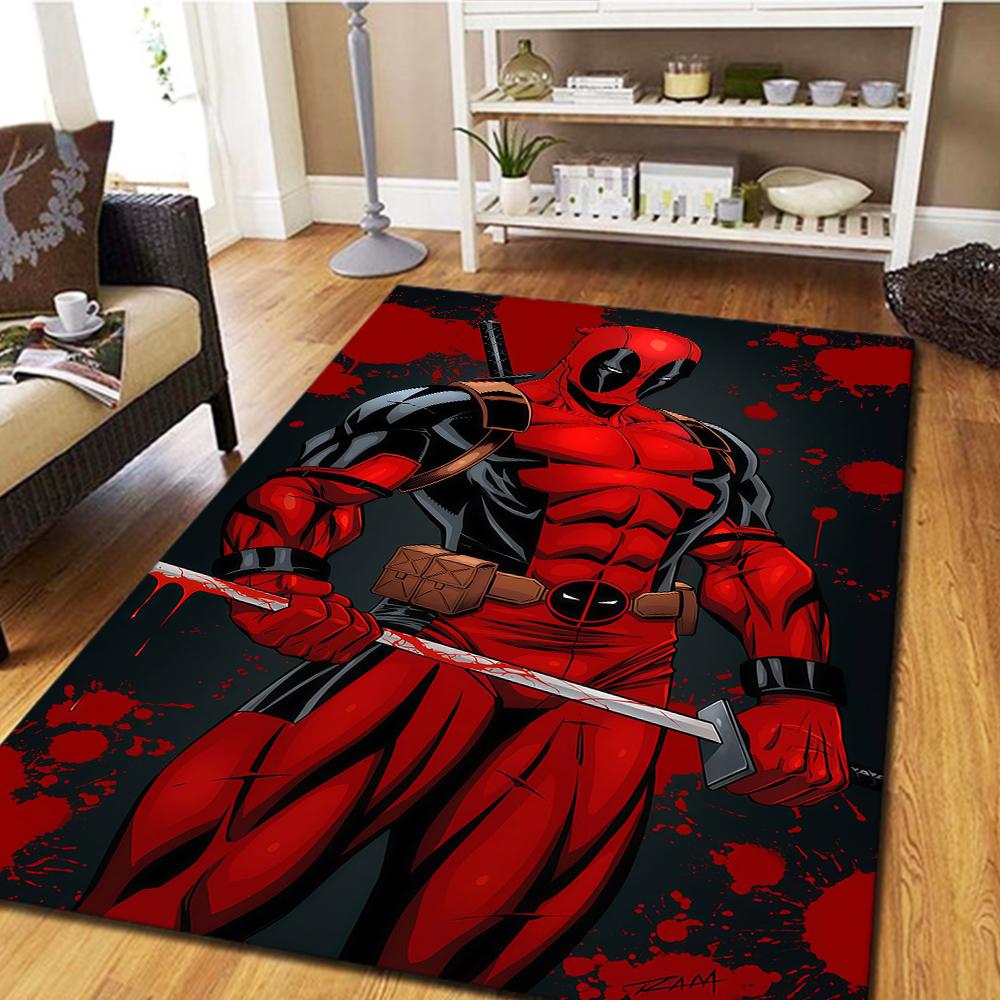 Deadpool Poster Carpet, Cool Movie Mat for Home Decor, Digital Print Bedroom Floor Rug, Living Room Mat -HYQ7