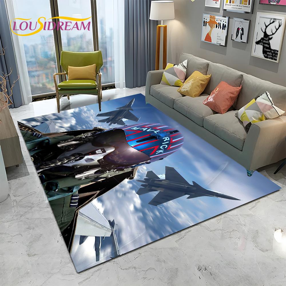 Classic Movie Top Gun Sign Tom Cruise Carpet Rug for Home Living Room Bedroom Sofa Doormat Decor,kid Area Rug Non-slip Floor Mat