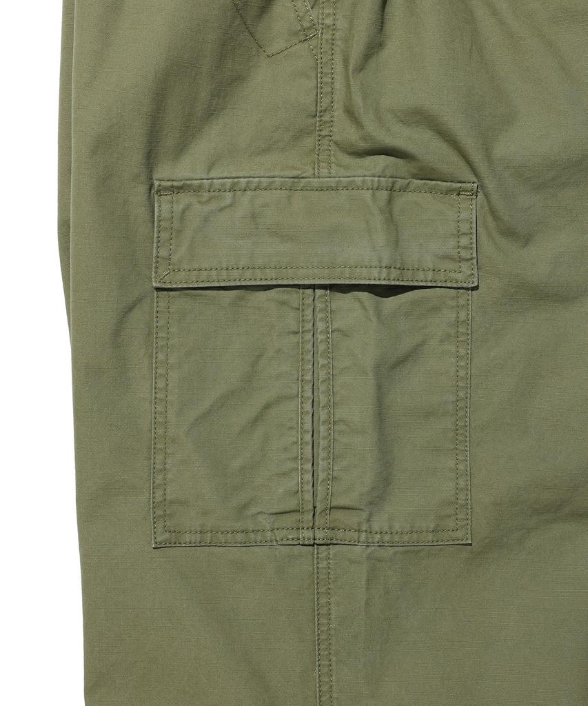 WACKY WILLY Wide Cotton Cargo Elastic Waist Pants Olive