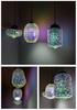 3D Colored Glass Pendant Lamp - Creative Industrial Style LED Lighting for Restaurant & Bar Decor.