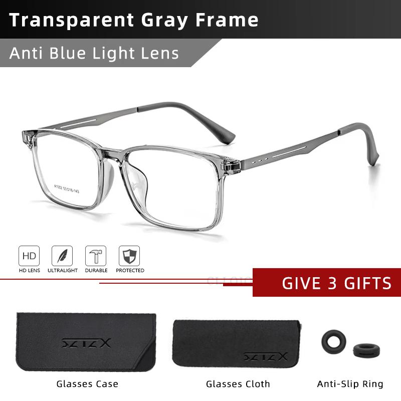 

SZTZX Ультралегкие резиновые очки для чтения из чистого титана, блокирующие синий свет, близорукость, дальнозоркость, оптические очки, очки по рецепту 0