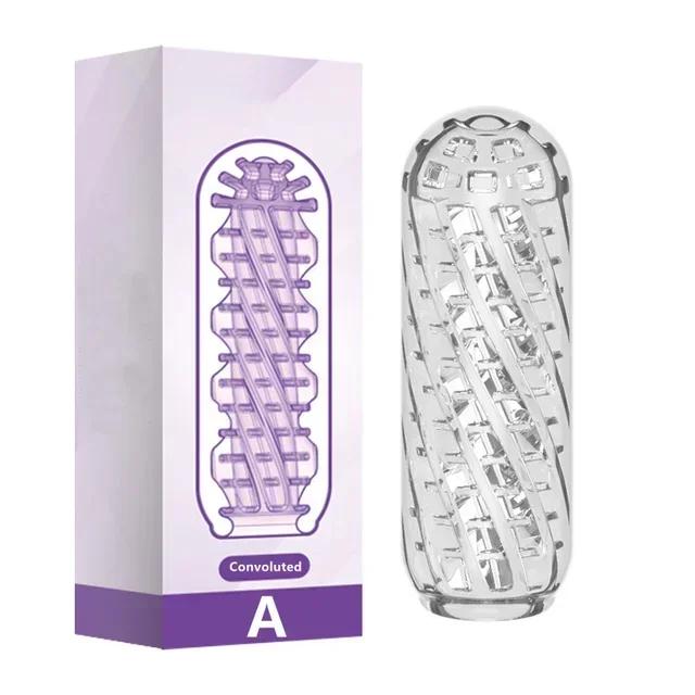 Male Masturbator Cup Soft Pussy Sex Toys Transparent Vagina Adult Endurance Exercise Adult supplies Vacuum Pocket Cup for Men