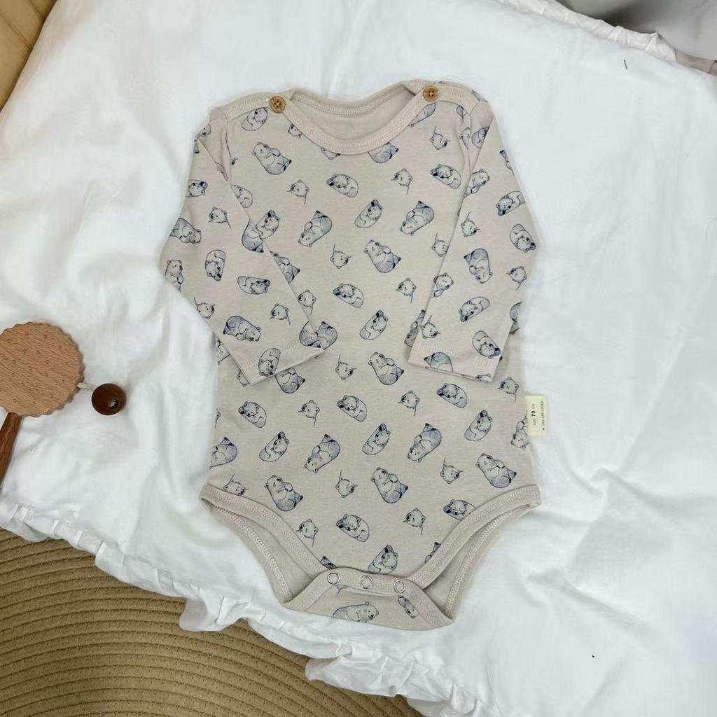 BabyClothes Unisex A-Category Cotton Infant Bodysuit Set – 3-Piece Seasonable, Cute Cartoon Pattern Diaper Cover