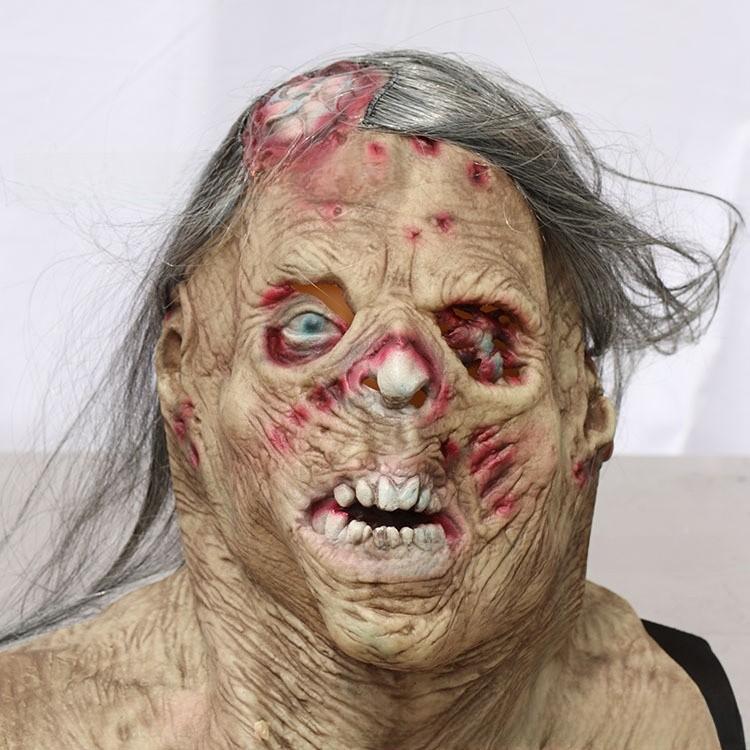 Brain Marrow Zombie Latex Mask For Halloween Cosplay And Haunted House Props