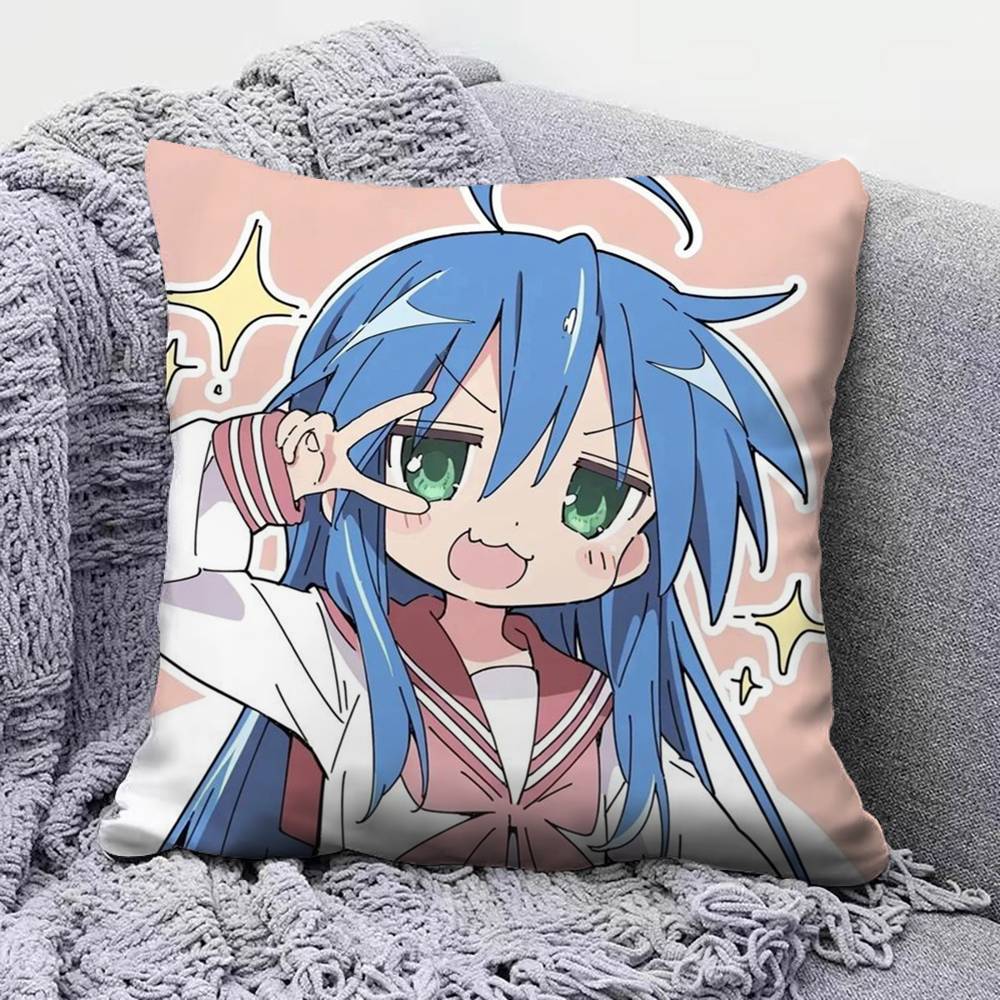 Izumi Konata Lucky Star Anime Girl Home Sofa Cushion Covers and Aecorative Custom Pillow Covers