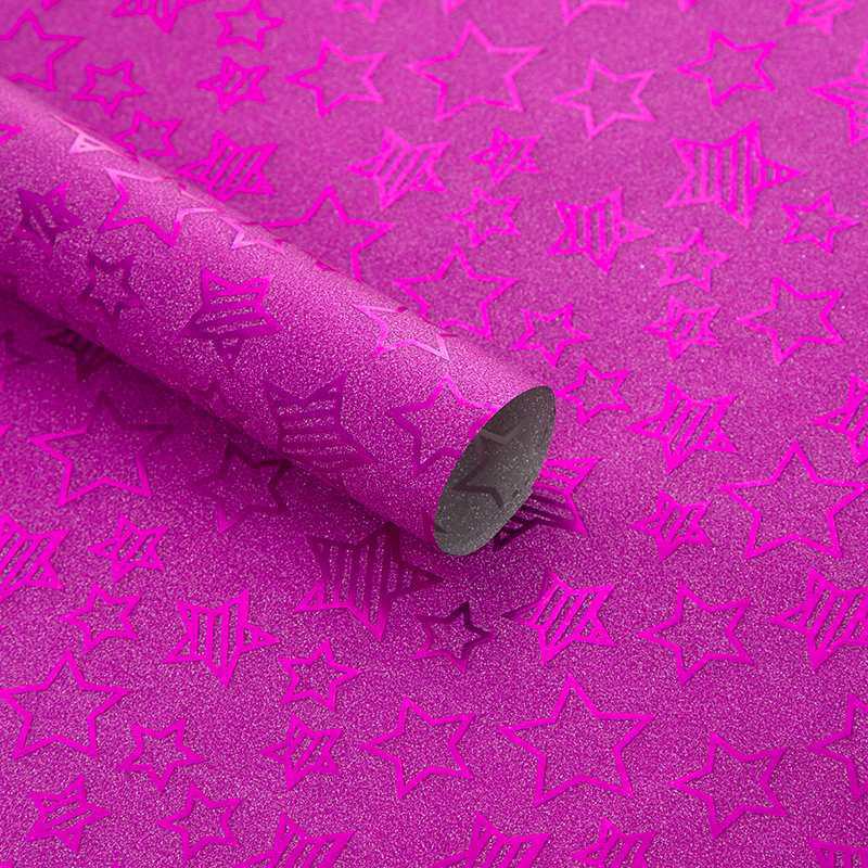 Five-Pointed Star Color Gift Wrapping Paper Valentine'S Day Anniversary Birthday Gift Wrapping Paper Waterproof Book Paper