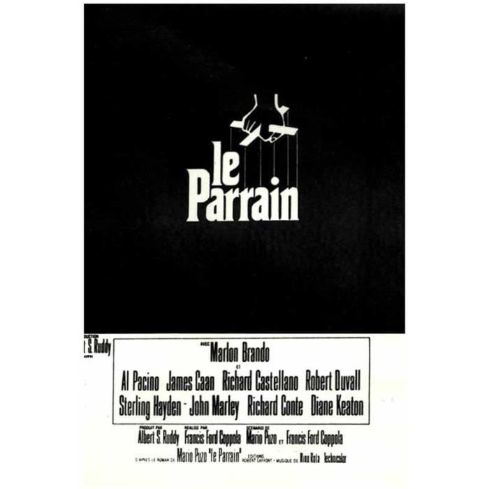 

LE PARRAIN Affiche Cinéma Originale Roulée Petit format 53x40cm COPPOLA Retirage 1990