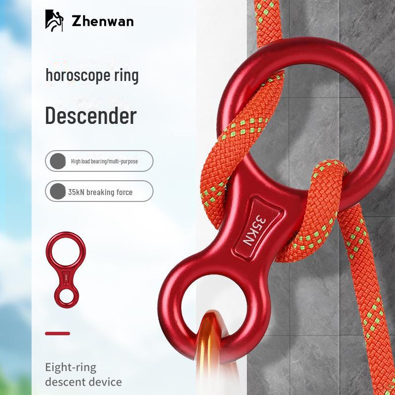 

Outdoor 8-Shaped Aluminum-Magnesium Descender for High Altitude Speed Control